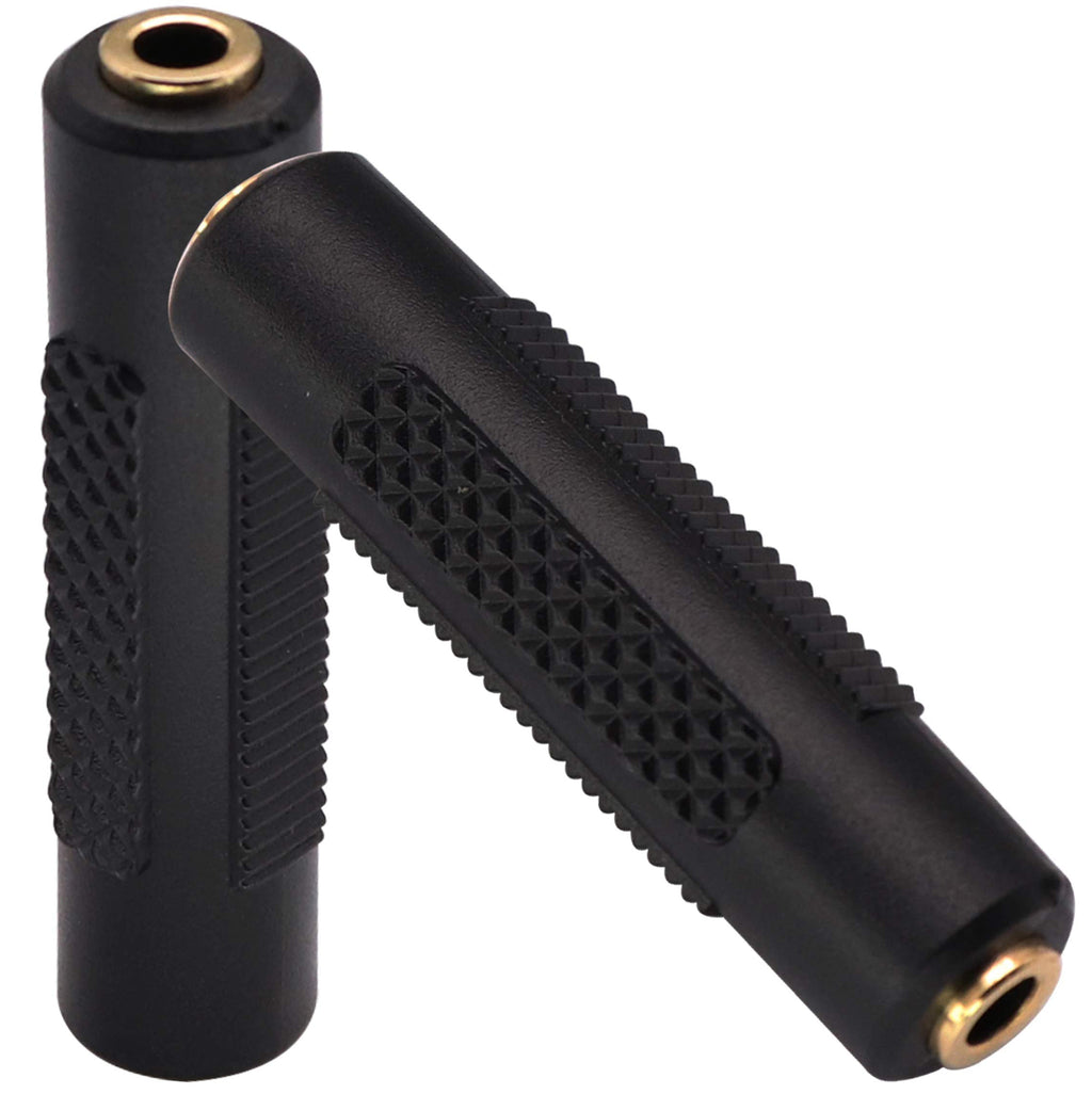 3.5mm Female to Female TRRS Adapter 4 Pole 1/8 Inch Audio Aux Coupler Headphone Microphone Extender for Gaming Headset Phone PC Laptop Controller