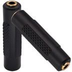 3.5mm Female to Female TRRS Adapter 4 Pole 1/8 Inch Audio Aux Coupler Headphone Microphone Extender for Gaming Headset Phone PC Laptop Controller