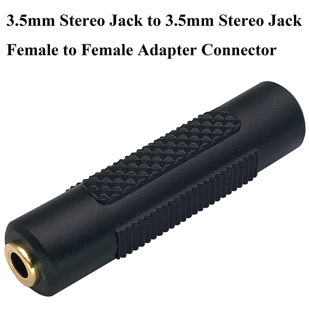 3.5mm Female to Female TRRS Adapter 4 Pole 1/8 Inch Audio Aux Coupler Headphone Microphone Extender for Gaming Headset Phone PC Laptop Controller