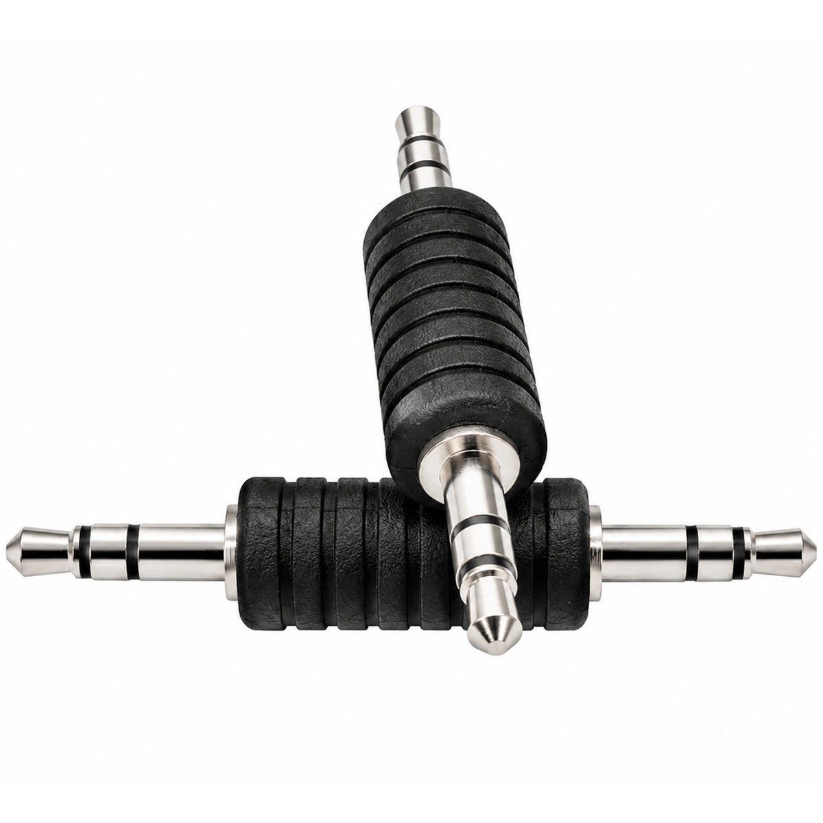 3.5mm Male to Male Audio Adapter 1/8 Inch TRS Stereo Coupler AUX Cable Joiner Gender Changer Nickel Plated for Speaker PC Laptop Headphone Tablet MP3