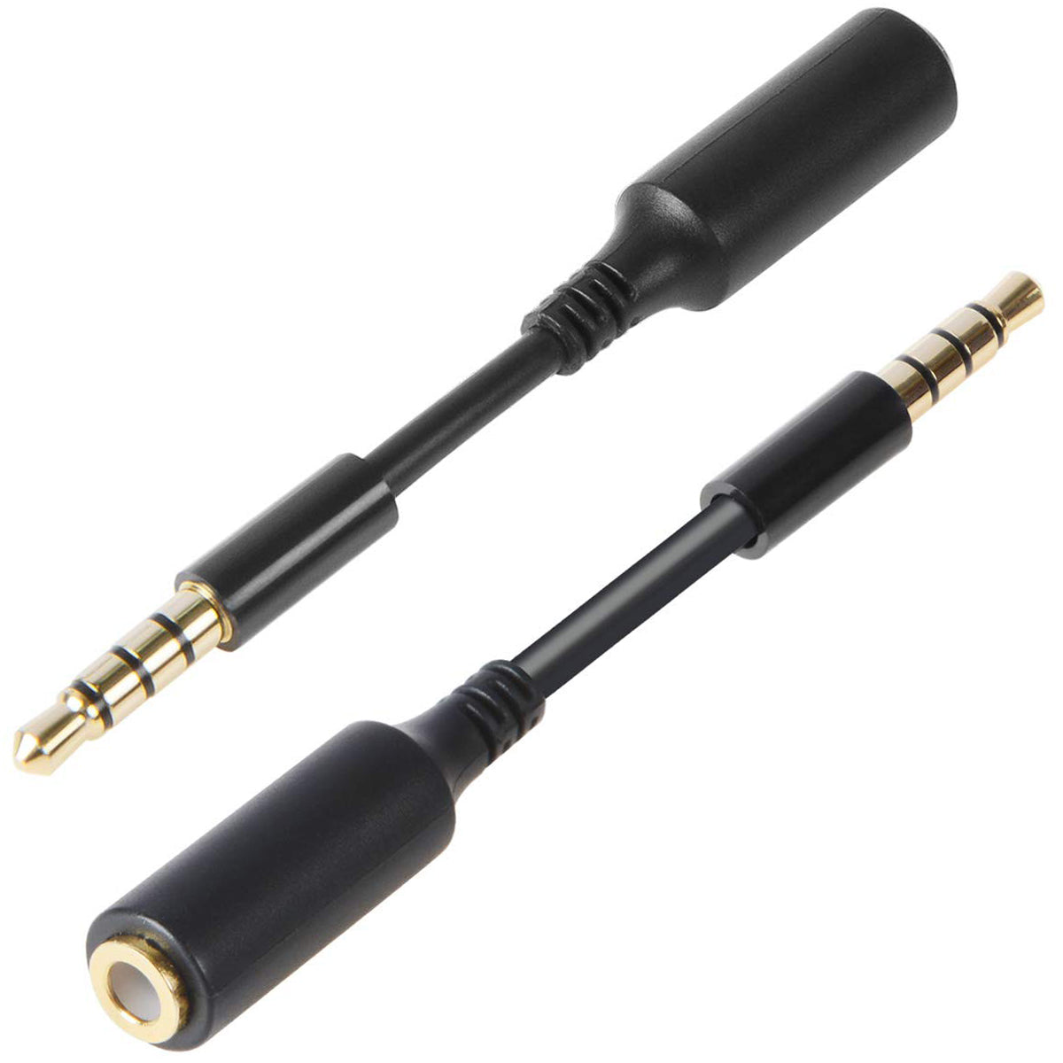 3.5mm Audio Extension Cable 3 Inch Short TRRS 4 Pole Male to Female Aux Cord Headphone Mic Extender for Bulky Phone Case Car PC Laptop Gaming Headset