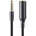 3.5mm Audio Extension Cable 3 Inch Short TRRS 4 Pole Male to Female Aux Cord Headphone Mic Extender for Bulky Phone Case Car PC Laptop Gaming Headset