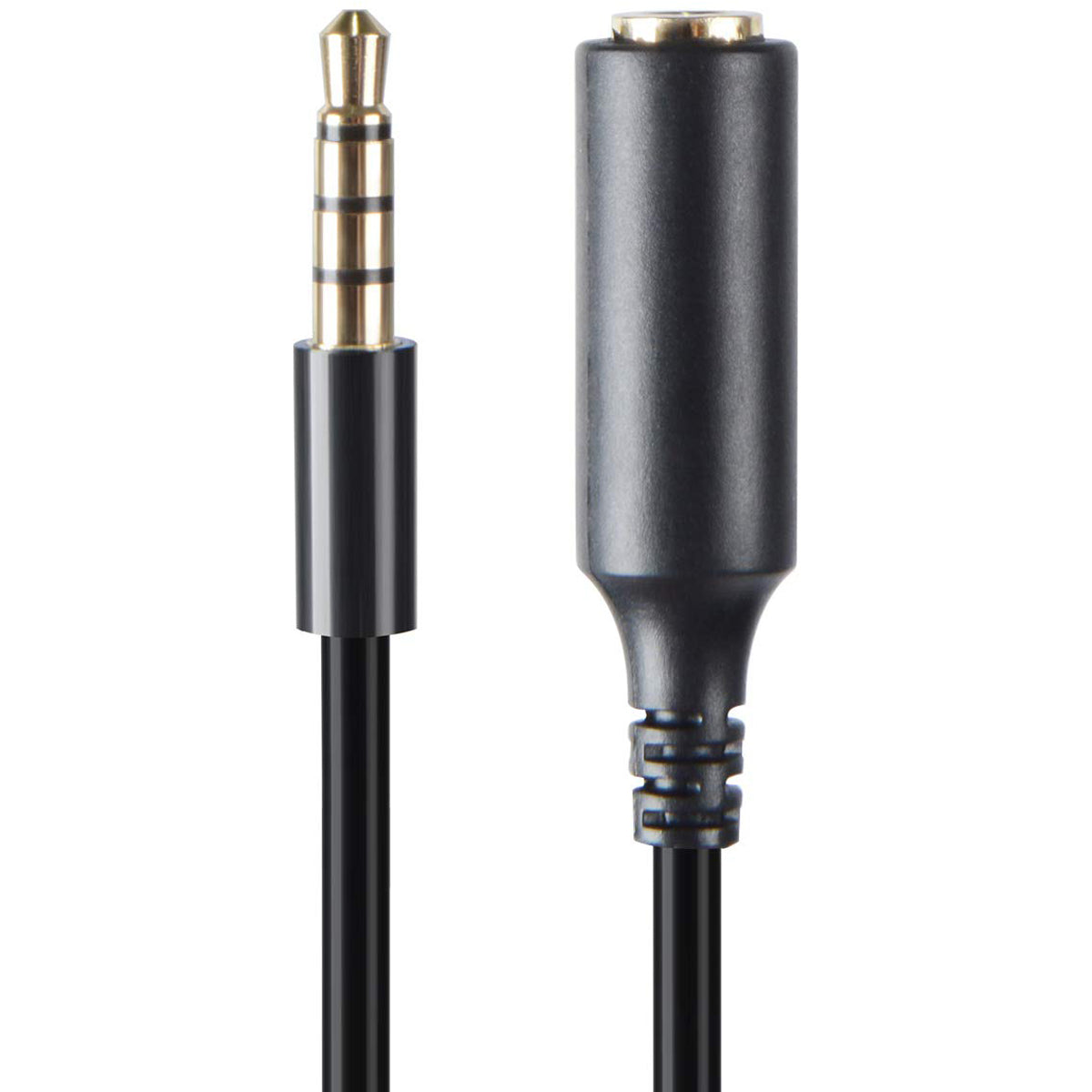 3.5mm Audio Extension Cable 3 Inch Short TRRS 4 Pole Male to Female Aux Cord Headphone Mic Extender for Bulky Phone Case Car PC Laptop Gaming Headset