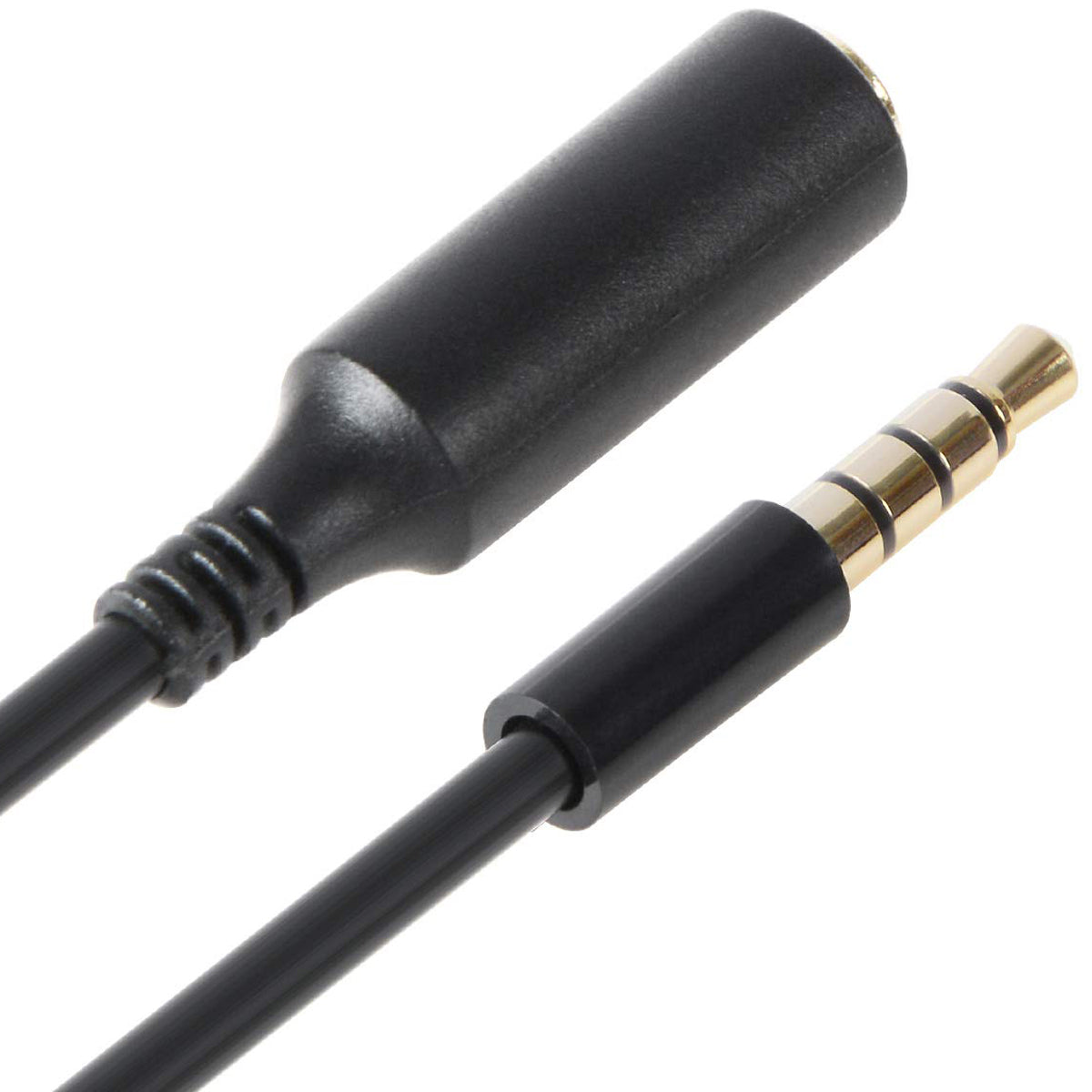 3.5mm Audio Extension Cable 3 Inch Short TRRS 4 Pole Male to Female Aux Cord Headphone Mic Extender for Bulky Phone Case Car PC Laptop Gaming Headset