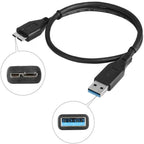 47CM USB 3.0 Type A to Micro-B Cable 5Gbps External Hard Drive Cord Compatible with WD Seagate Toshiba Samsung LaCie