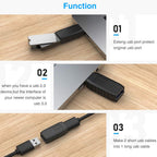 USB 3.0 Coupler Male to Female Adapter SuperSpeed 5Gbps USB Port Extension Connector for Laptops and Computers