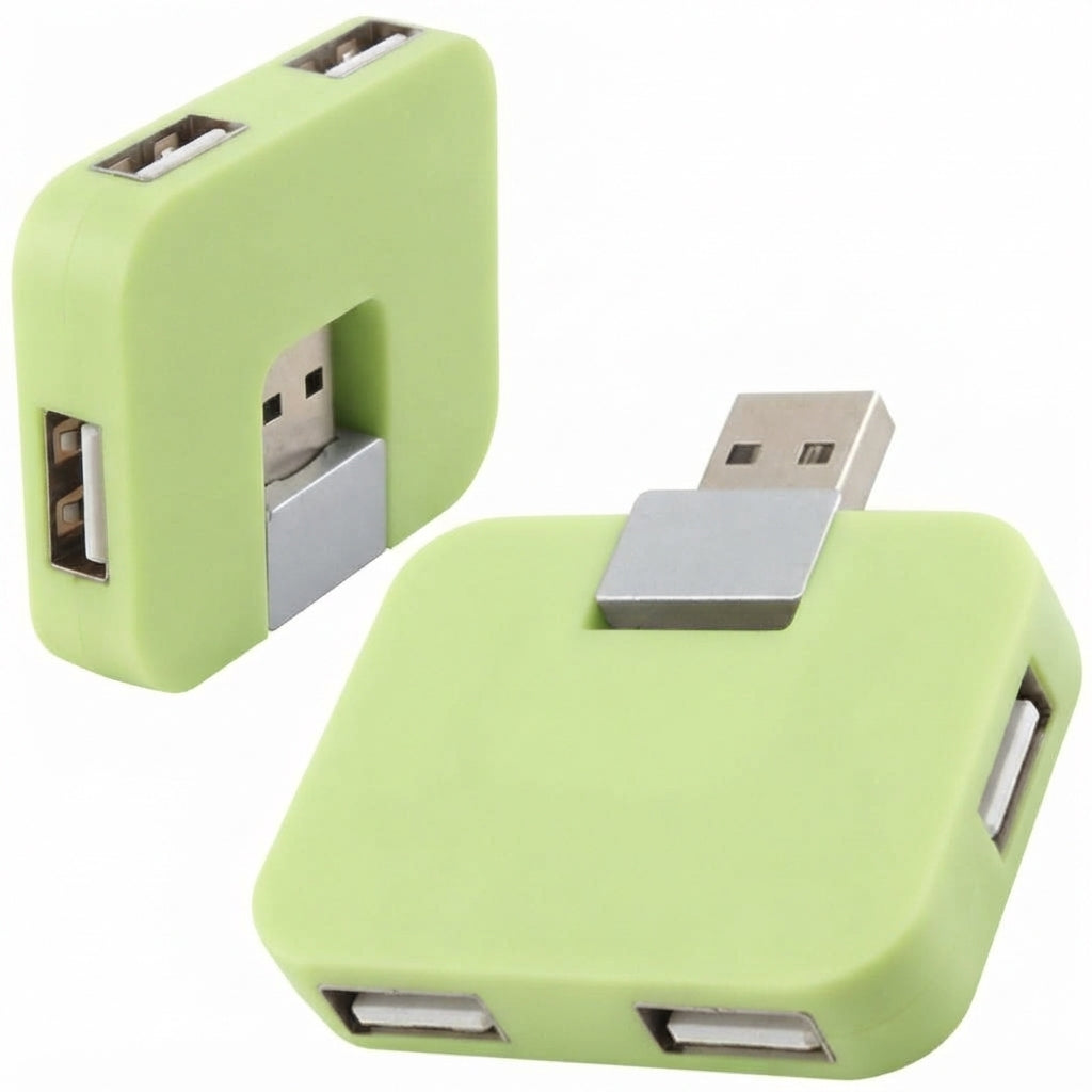4 Port USB 2.0 Hub 270 Degree Rotating Portable USB Data Splitter Expander Adapter for Laptop PC Desktop Keyboard Mouse Flash Drive Windows Mac Linux