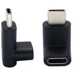 USB-C Male to Female Adapter 90° Up-Down Angle – USB 3.1 Gen 2 10Gbps 3A Charging Data Audio Video for USB-C Laptops and Devices