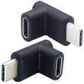 USB-C Male to Female Adapter 90° Up-Down Angle – USB 3.1 Gen 2 10Gbps 3A Charging Data Audio Video for USB-C Laptops and Devices
