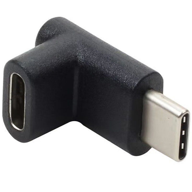 90 Degree Type C USB Adapter Gen 2 (10Gbps) 3A Up&Down 90 Degree USB 3.1 Type C Male to Female Connector Supports Charging Data Audio Video Adapter for MacBook Pro