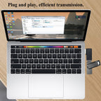 USB-C Female to USB-A 3.0 Male Adapter 90° Right Angle OTG – 5Gbps 15W Aluminum Alloy Converter for Laptop PC Power Bank Charger