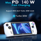 USB-C 180° U-Shape Adapter Wide Gap 13.5mm – 20Gbps 140W LED Indicator 8K@60Hz Male to Female for Laptop Tablet Gaming Handheld Console