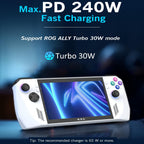 180 Degree USB C Adapter with 13.5mm Wider Gap U Shape USB-C Male to USB-C Female Connector with PD 240W/20 Gbps/8K,Type C 180 Angle Adapter for ROG Ally Steam Deck Legion Go Laptop Tablet Phone