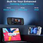 180 Degree USB C Adapter with 13.5mm Wider Gap U Shape USB-C Male to USB-C Female Connector with PD 240W/20 Gbps/8K,Type C 180 Angle Adapter for ROG Ally Steam Deck Legion Go Laptop Tablet Phone