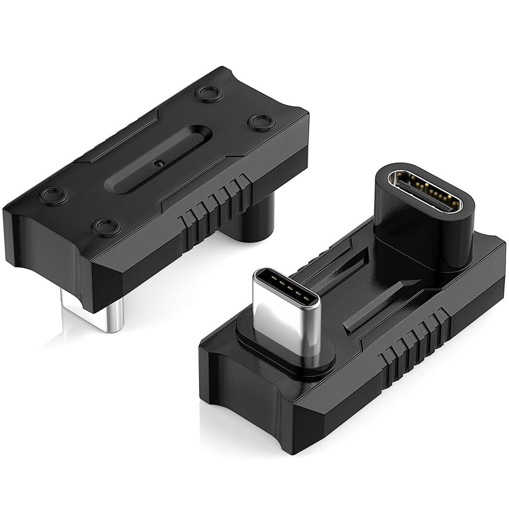 180 Degree USB C Adapter with 13.5mm Wider Gap U Shape USB-C Male to USB-C Female Connector with PD 240W/20 Gbps/8K,Type C 180 Angle Adapter for ROG Ally Steam Deck Legion Go Laptop Tablet Phone