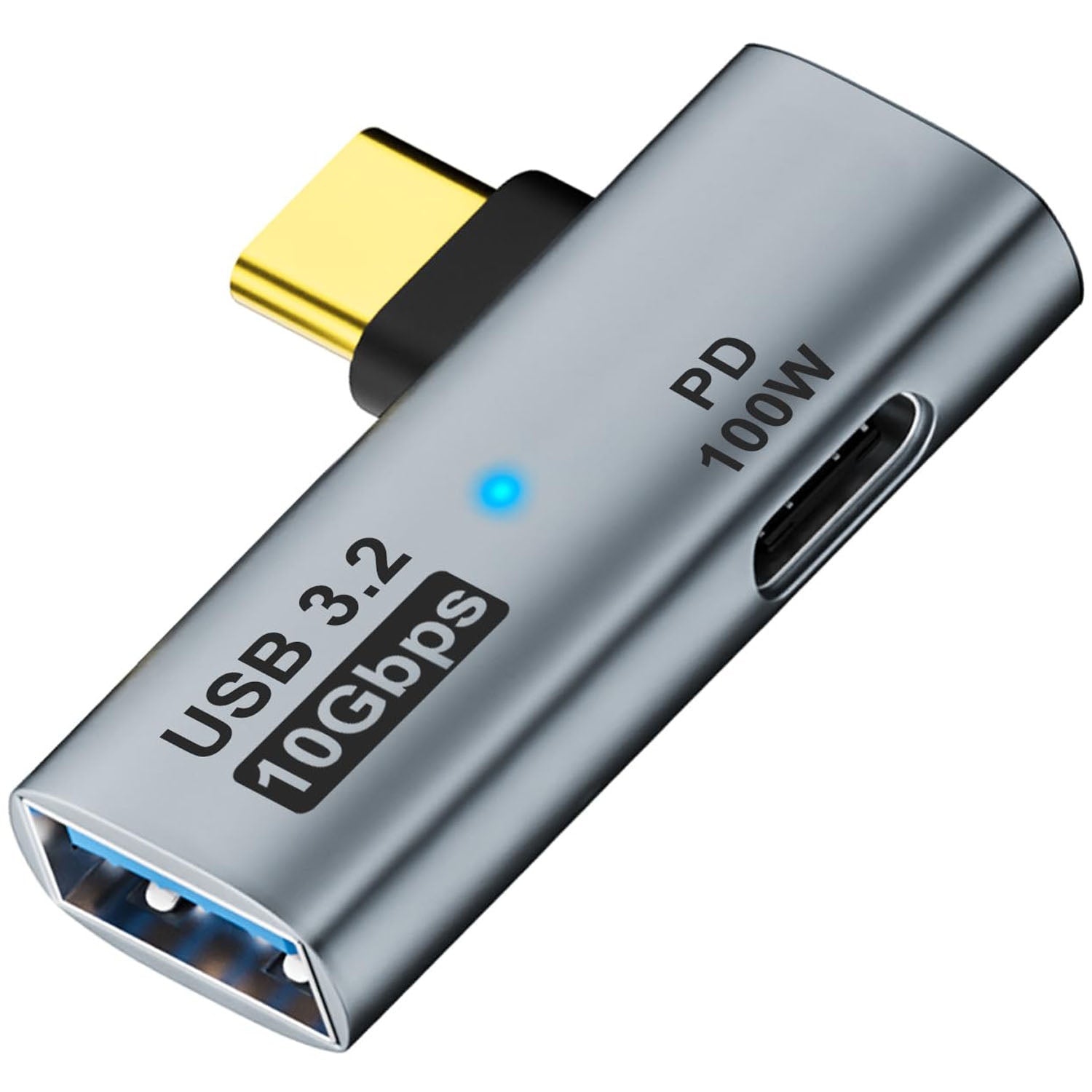 2-in-1 USB C to USB 3.2 Adapter with 100W Charging Port Thunderbolt 4/3 OTG Converter for Rog Ally Steam Deck Quest 2 iPhone 15 Series iPad MacBook and More Type C Device