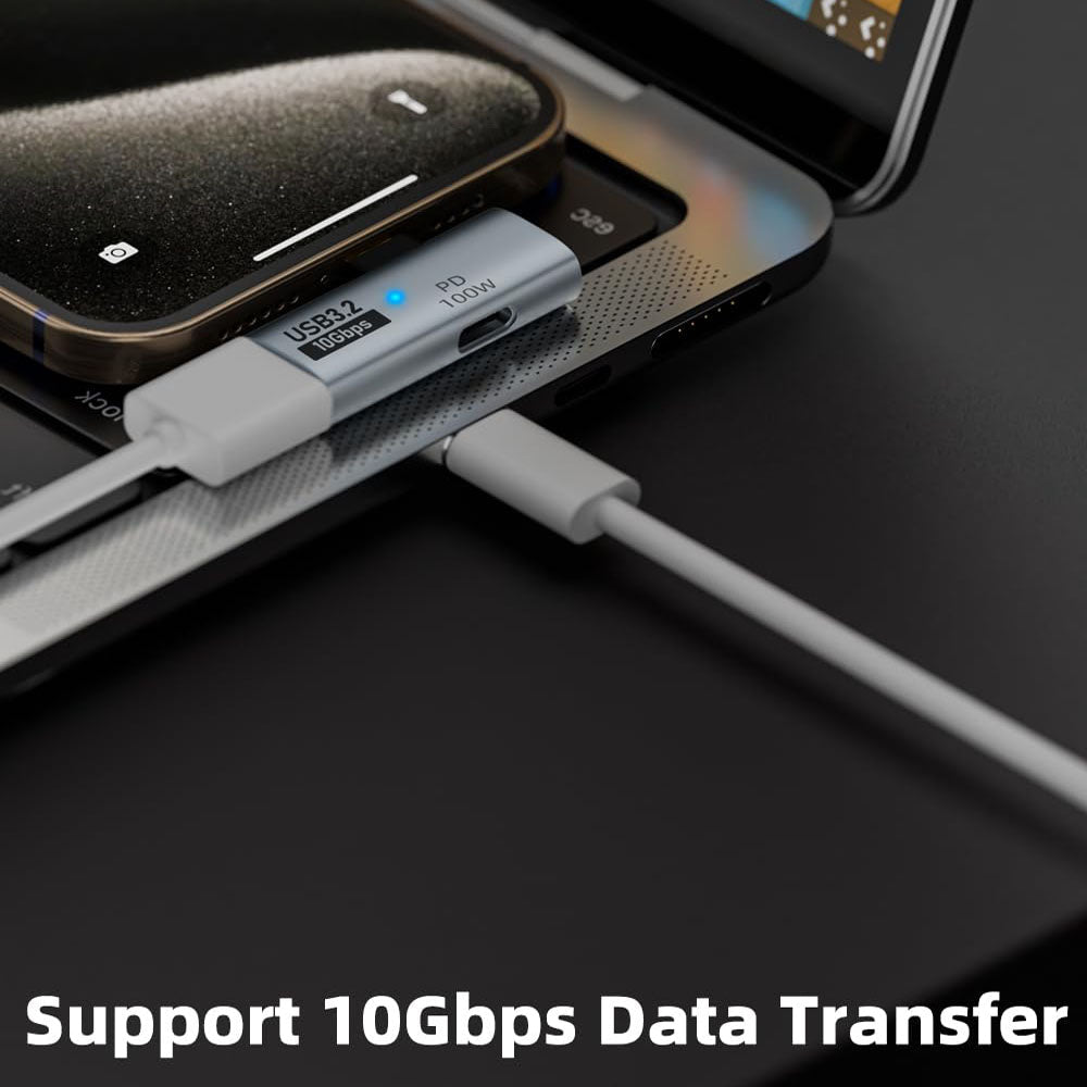 2-in-1 USB C to USB 3.2 Adapter with 100W Charging Port Thunderbolt 4/3 OTG Converter for Rog Ally Steam Deck Quest 2 iPhone 15 Series iPad MacBook and More Type C Device