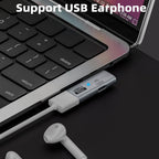 USB-C 2-in-1 Adapter – USB 3.2 10Gbps 100W PD Thunderbolt 4-Compatible OTG with USB-A Port for Laptop Tablet Gaming Handheld Console