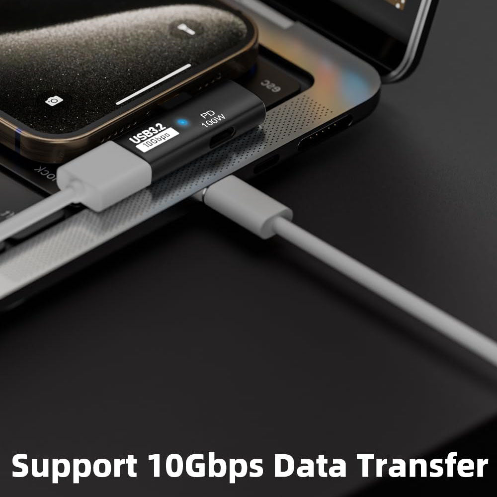 2-in-1 USB C to USB 3.2 Adapter with 100W Charging Port Thunderbolt 4/3 OTG Converter for Rog Ally Steam Deck Quest 2 iPhone 15 Series iPad MacBook Not Support Video