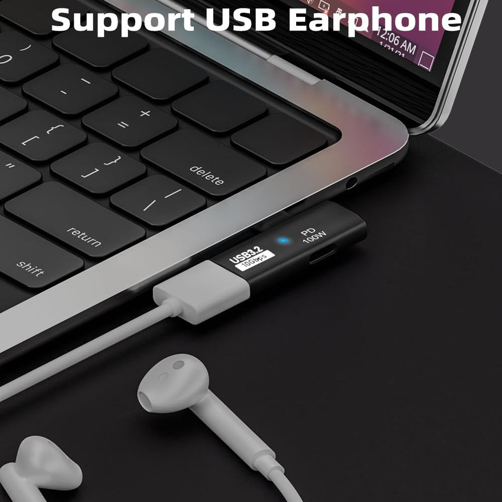 2-in-1 USB C to USB 3.2 Adapter with 100W Charging Port Thunderbolt 4/3 OTG Converter for Rog Ally Steam Deck Quest 2 iPhone 15 Series iPad MacBook Not Support Video
