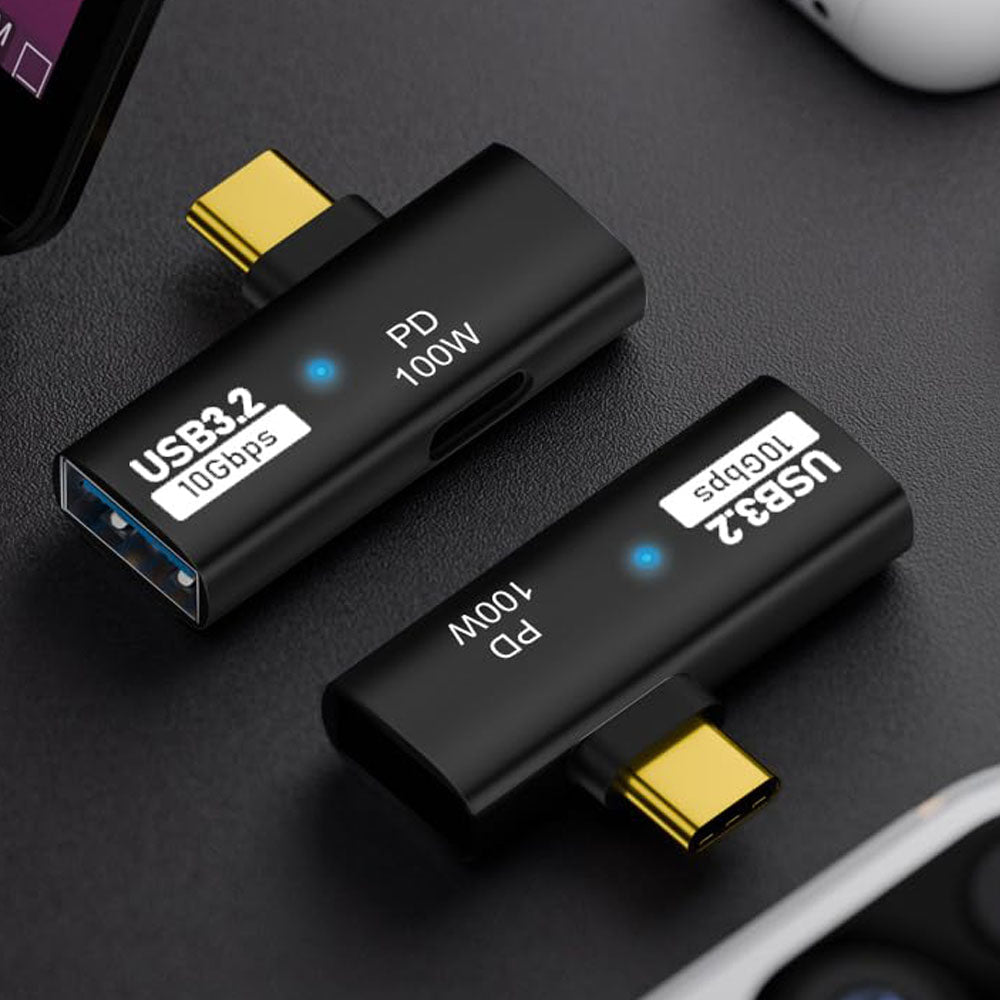 2-in-1 USB C to USB 3.2 Adapter with 100W Charging Port Thunderbolt 4/3 OTG Converter for Rog Ally Steam Deck Quest 2 iPhone 15 Series iPad MacBook Not Support Video