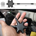 3.5mm Headphone Splitter 5 Way 1 Male to 5 Female Audio Hub Share Music with 5 Headphones for Phone Laptop Tablet