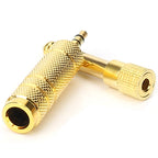 3.5mm 6.35mm Audio Adapter Set 4 Pack Gold Plated 1/8 Inch to 1/4 Inch TRS Stereo Converter for Headphones Amplifiers Mixers
