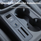 USB 3.0 Male to Female Flush Panel Mount Extension Cable for Car, Truck, Boat, and Motorcycle