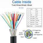 USB 3.0 Type-A Male to Female Extension Dock Station Cable