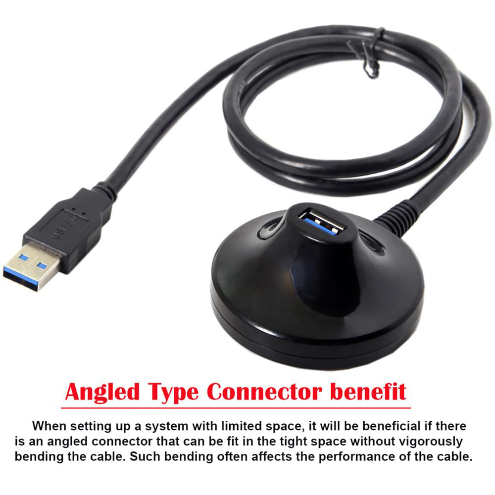 USB 3.0 Type-A Male to Female Extension Dock Station Cable