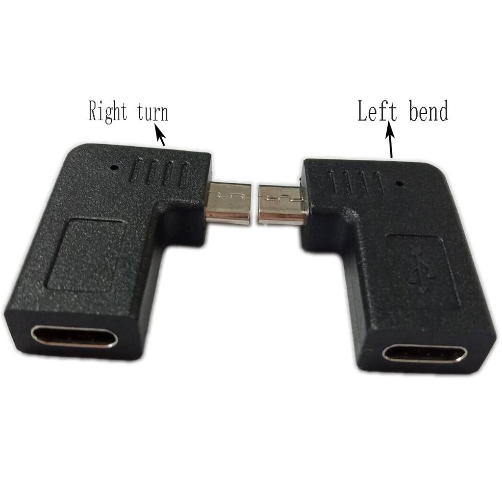 Micro USB Male to USB C Female Adapter 480Mbps Data Sync Charging Converter 56K Resistor Left Right 90 Degree Straight for Galaxy S7 Kindle Fire