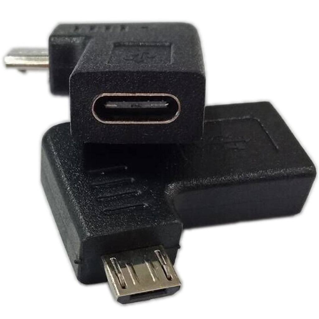 Micro USB Male to USB C Female Adapter 480Mbps Data Sync Charging Converter 56K Resistor Left Right 90 Degree Straight for Galaxy S7 Kindle Fire