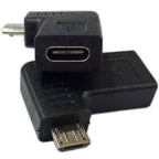 Micro USB Male to USB C Female Adapter 480Mbps Data Sync Charging Converter 56K Resistor Left Right 90 Degree Straight for Galaxy S7 Kindle Fire