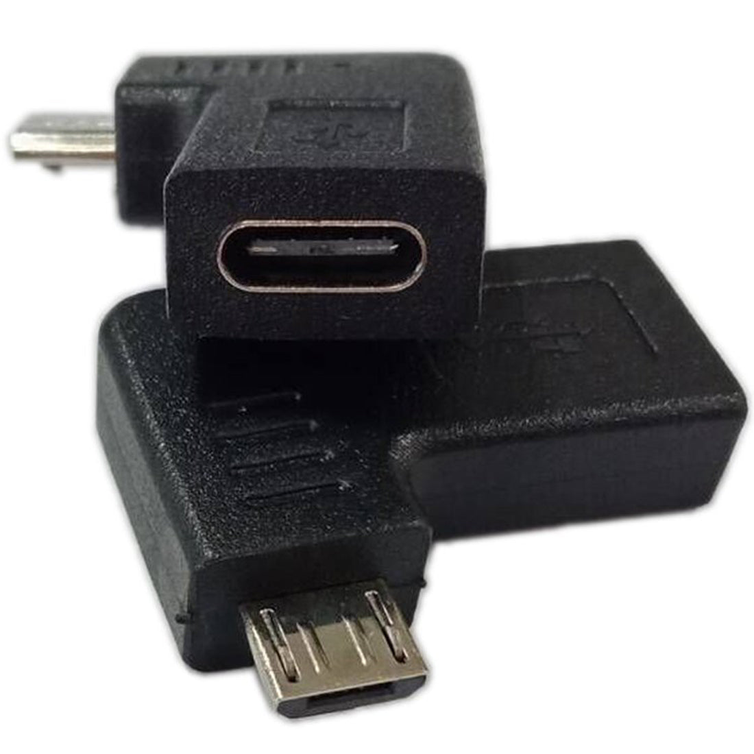 Micro USB Male to USB C Female Adapter 480Mbps Data Sync Charging Converter 56K Resistor Left Right 90 Degree Straight for Galaxy S7 Kindle Fire
