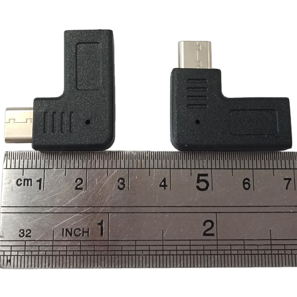 USB C Male to Micro USB Female Adapter 90 Degree Right Left Angle 480Mbps Data Sync Charging Converter 56K Resistor for Switch Galaxy Pixel MacBook