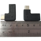 USB C Male to Micro USB Female Adapter 90 Degree Right Left Angle 480Mbps Data Sync Charging Converter 56K Resistor for Switch Galaxy Pixel MacBook