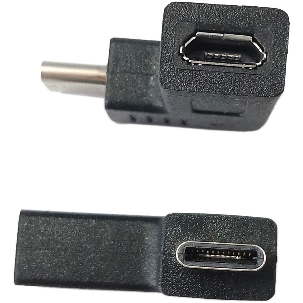 USB C Male to Micro USB Female Adapter 90 Degree Right Left Angle 480Mbps Data Sync Charging Converter 56K Resistor for Switch Galaxy Pixel MacBook