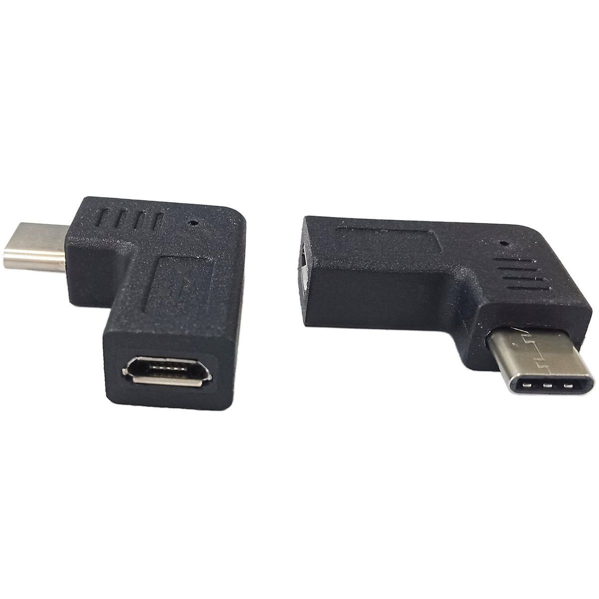 USB C Male to Micro USB Female Adapter 90 Degree Right Left Angle 480Mbps Data Sync Charging Converter 56K Resistor for Switch Galaxy Pixel MacBook