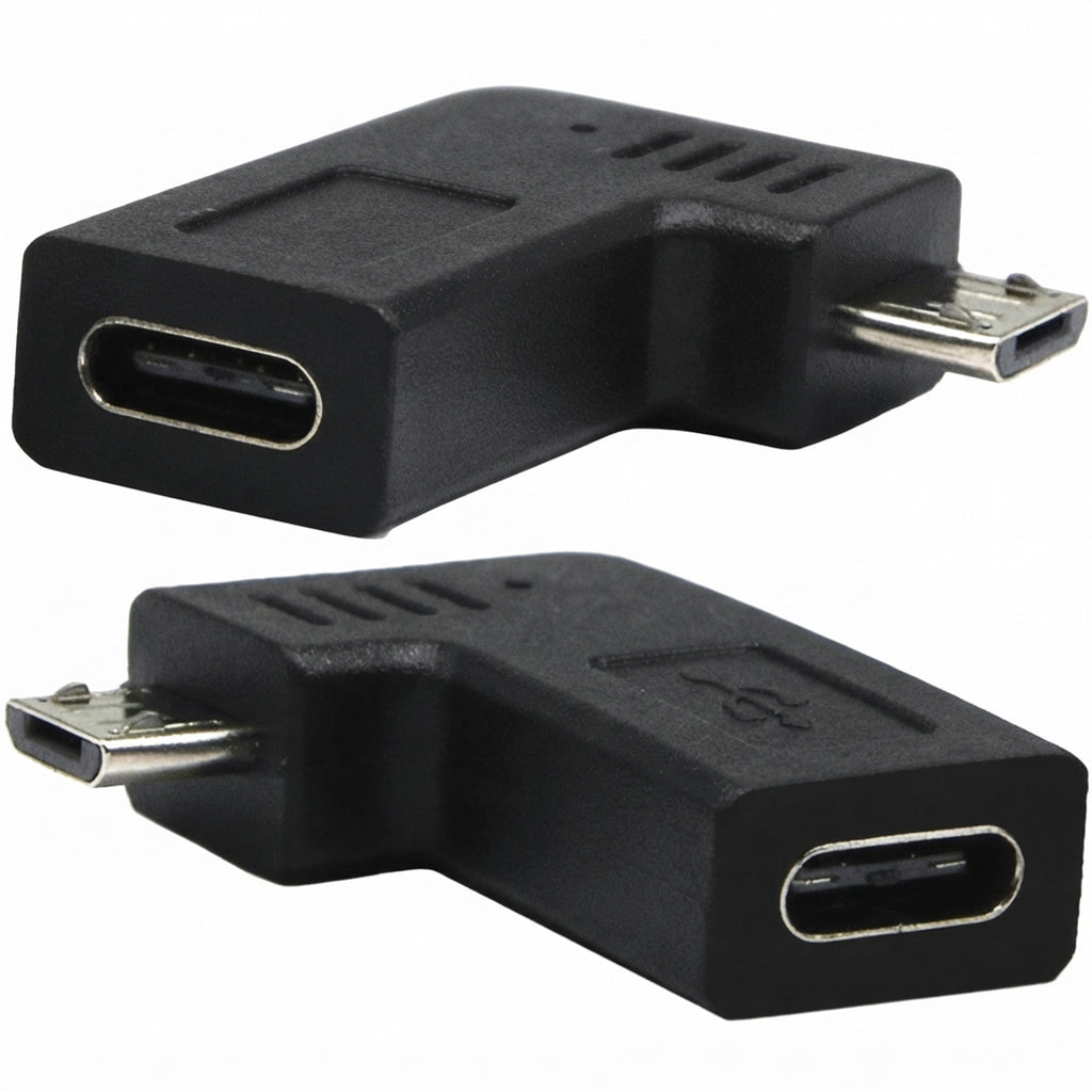 Micro USB Male to USB C Female Adapter 480Mbps Data Sync Charging Converter 56K Resistor Left Right 90 Degree Straight for Galaxy S7 Kindle Fire