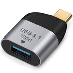 USB C Male to USB A 3.1 Female OTG Adapter 10Gbps 5V 3A for iPhone 15 16 iPad MacBook Dell XPS