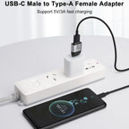 USB C Male to USB A 3.1 Female OTG Adapter 10Gbps 5V 3A for iPhone 15 16 iPad MacBook Dell XPS