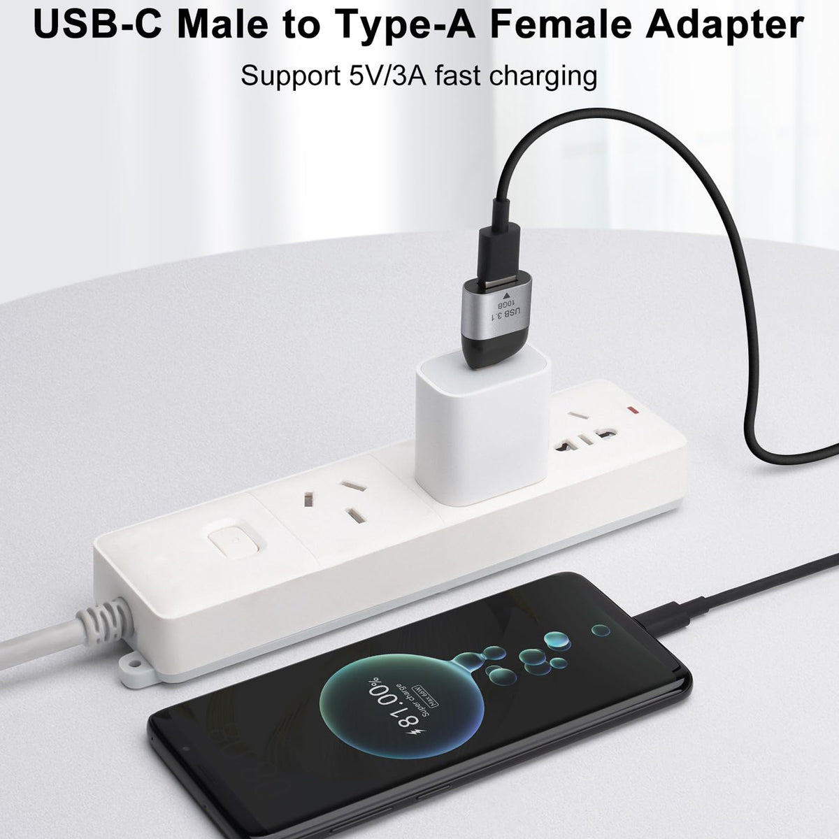 USB C Male to USB A 3.1 Female OTG Adapter 10Gbps 5V 3A for iPhone 15 16 iPad MacBook Dell XPS
