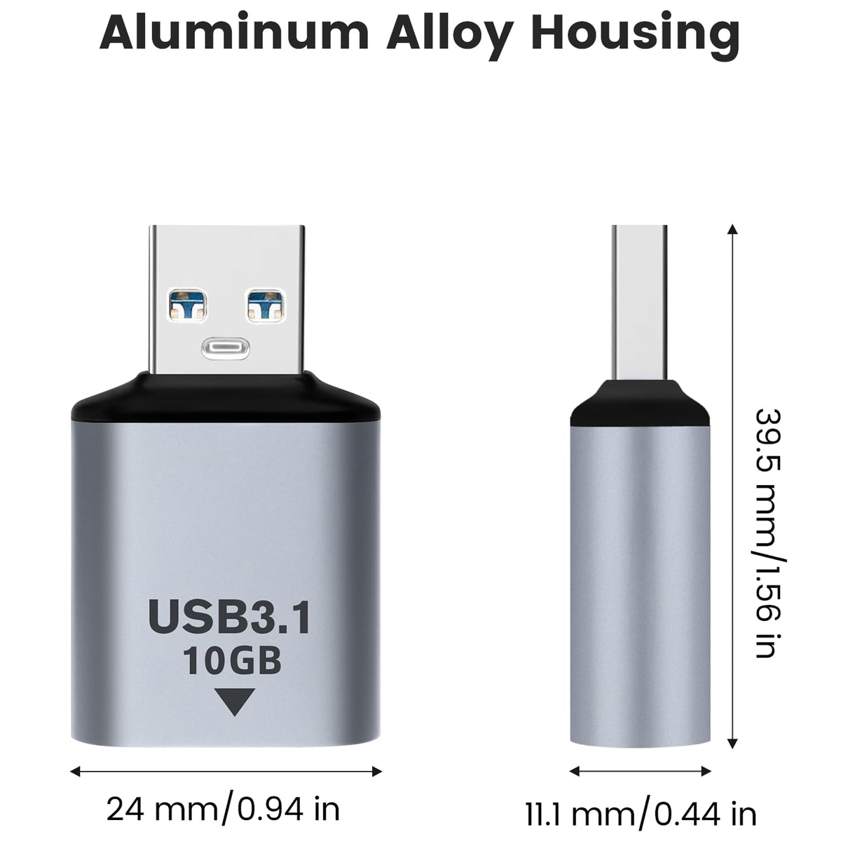 USB 3.1 Type A Male to Female Adapter 10Gbps 5V 3A Straight Extender for PC Laptop USB Flash Drive Mouse Keyboard