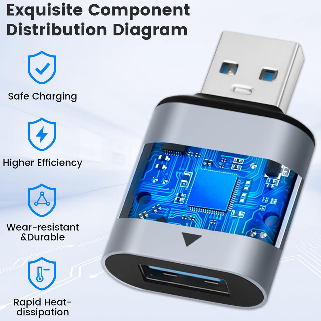 USB 3.1 Type A Male to Female Adapter 10Gbps 5V 3A Straight Extender for PC Laptop USB Flash Drive Mouse Keyboard