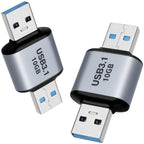 USB 3.1 Type A Male to Male Adapter 10Gbps Data Coupler for Compatible USB Equipment