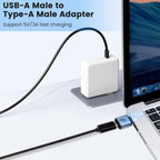 USB 3.1 Type A Male to Male Adapter 10Gbps Data Coupler for Compatible USB Equipment
