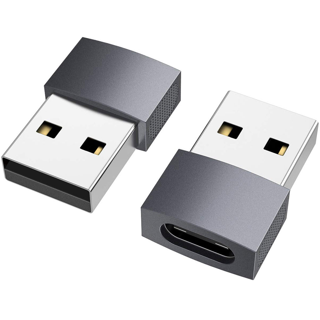 USB to USB C Adapter 3A Fast Charging USB A Male to Type C Female Converter Zinc Alloy OTG Connector for iPhone 16 15 14 iPad Car Charger Wall Charger Power Bank PC Laptop