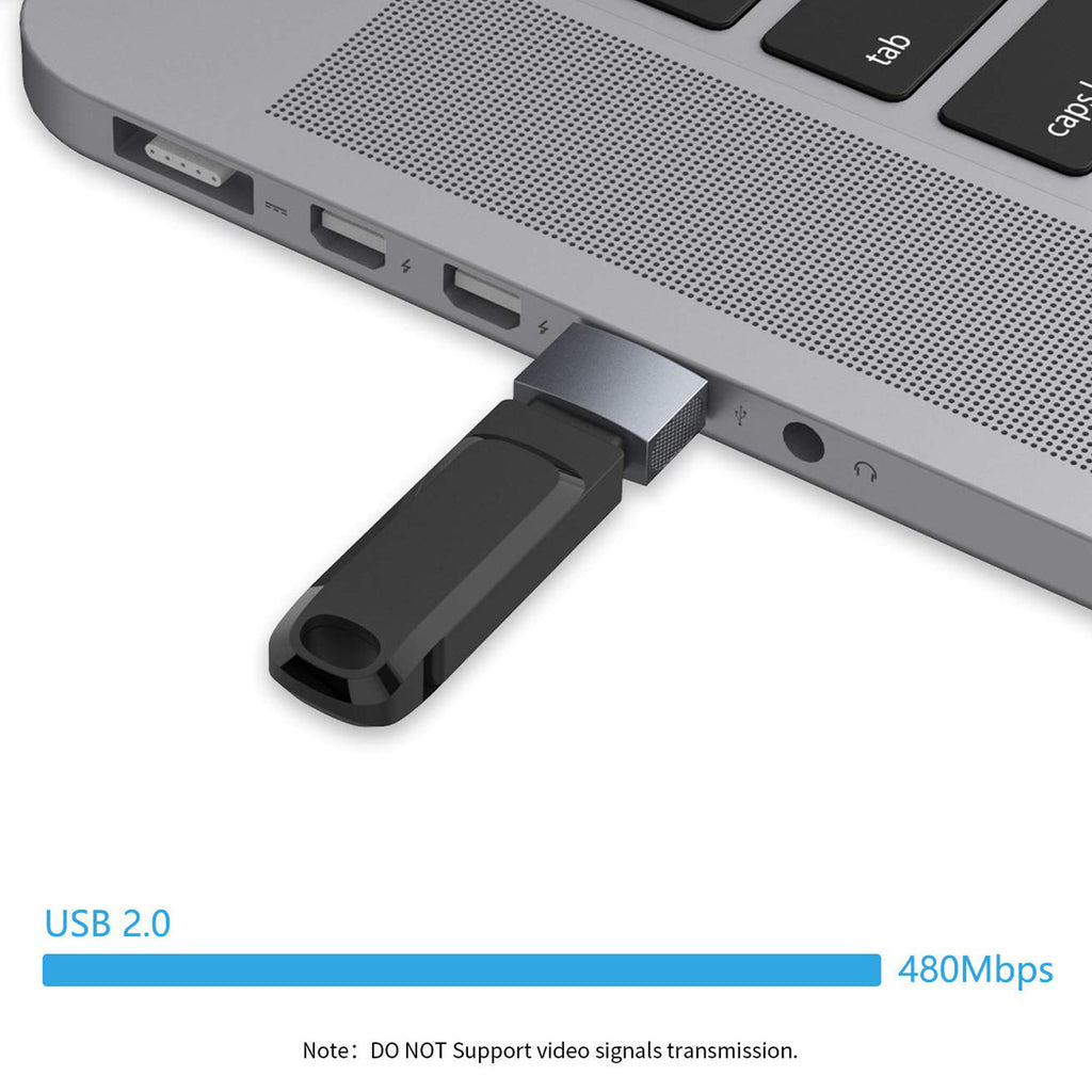 USB to USB C Adapter 3A Fast Charging USB A Male to Type C Female Converter Zinc Alloy OTG Connector for iPhone 16 15 14 iPad Car Charger Wall Charger Power Bank PC Laptop