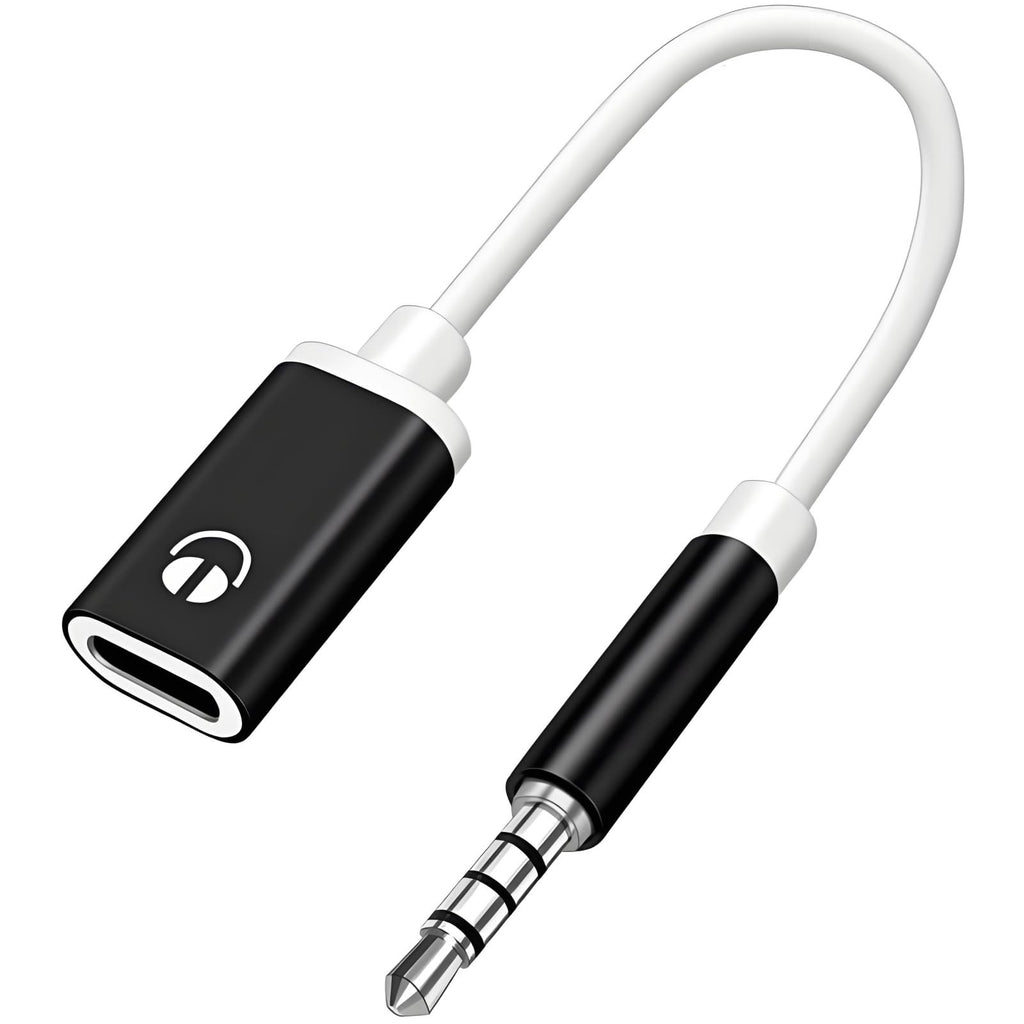 3.5mm Male to USB C Female Audio Adapter Cable TRRS Aux Jack to Type C Headphone Converter Passive Analog for Laptop PC Phone Tablet MP3 Player
