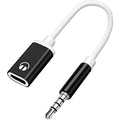 3.5mm Male to USB C Female Audio Adapter Cable TRRS Aux Jack to Type C Headphone Converter Passive Analog for Laptop PC Phone Tablet MP3 Player